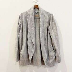 Barefoot Dream CozyChic Cardigan Womens Extra Large Gray Tan Lite Circle Cardi